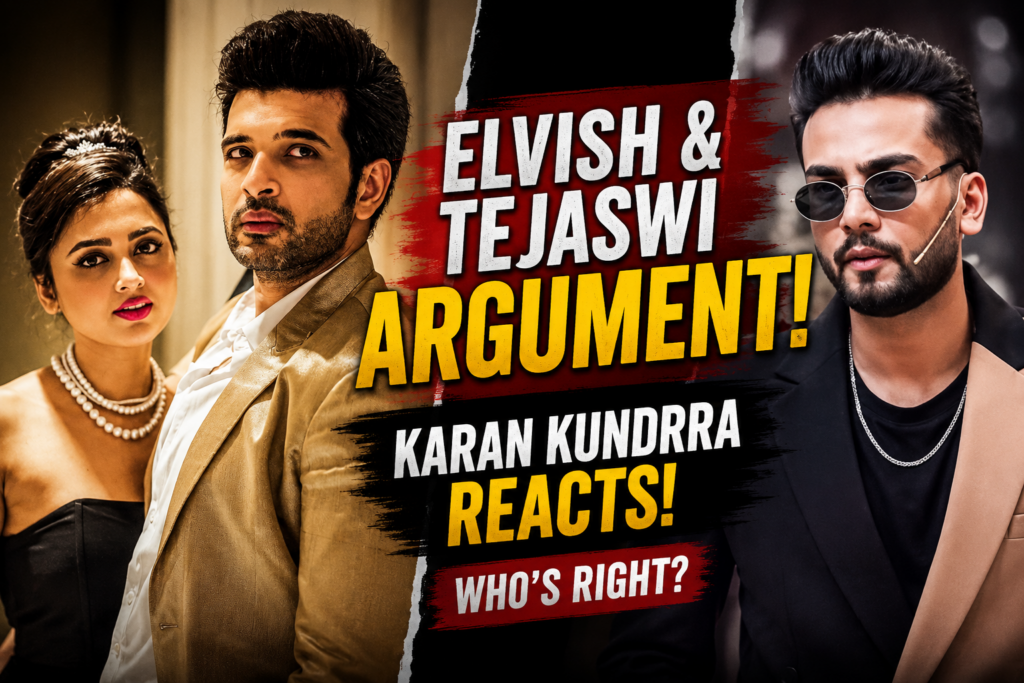 Karan Kundrra Reacts to Elvish Yadav and Tejaswi’s Argument poster