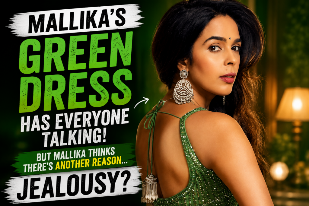 Mallika Says People Are Jealous of Her Green Dress poster