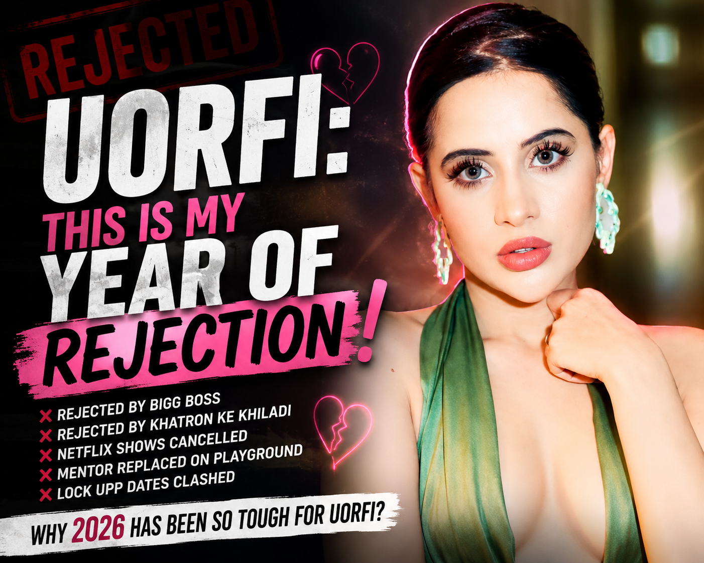 Uorfi Javed discussing her year of rejection