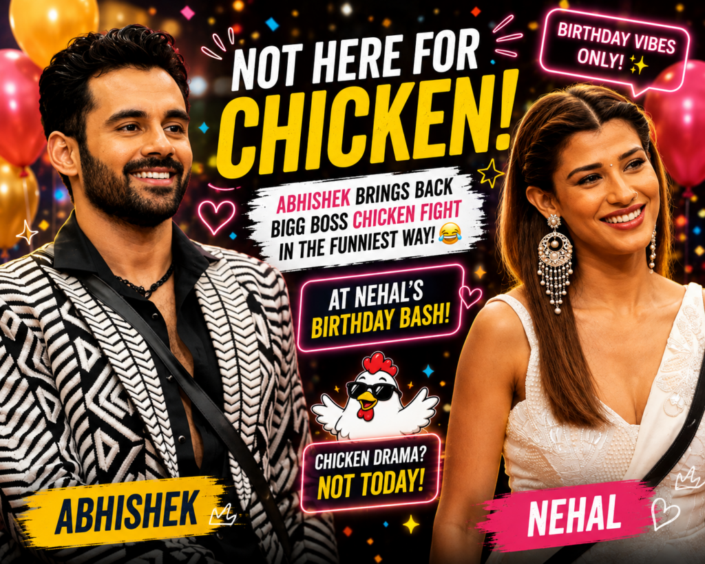 Abhishek Revives Bigg Boss Chicken Fight With T-Shirt poster